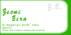 zseni biro business card